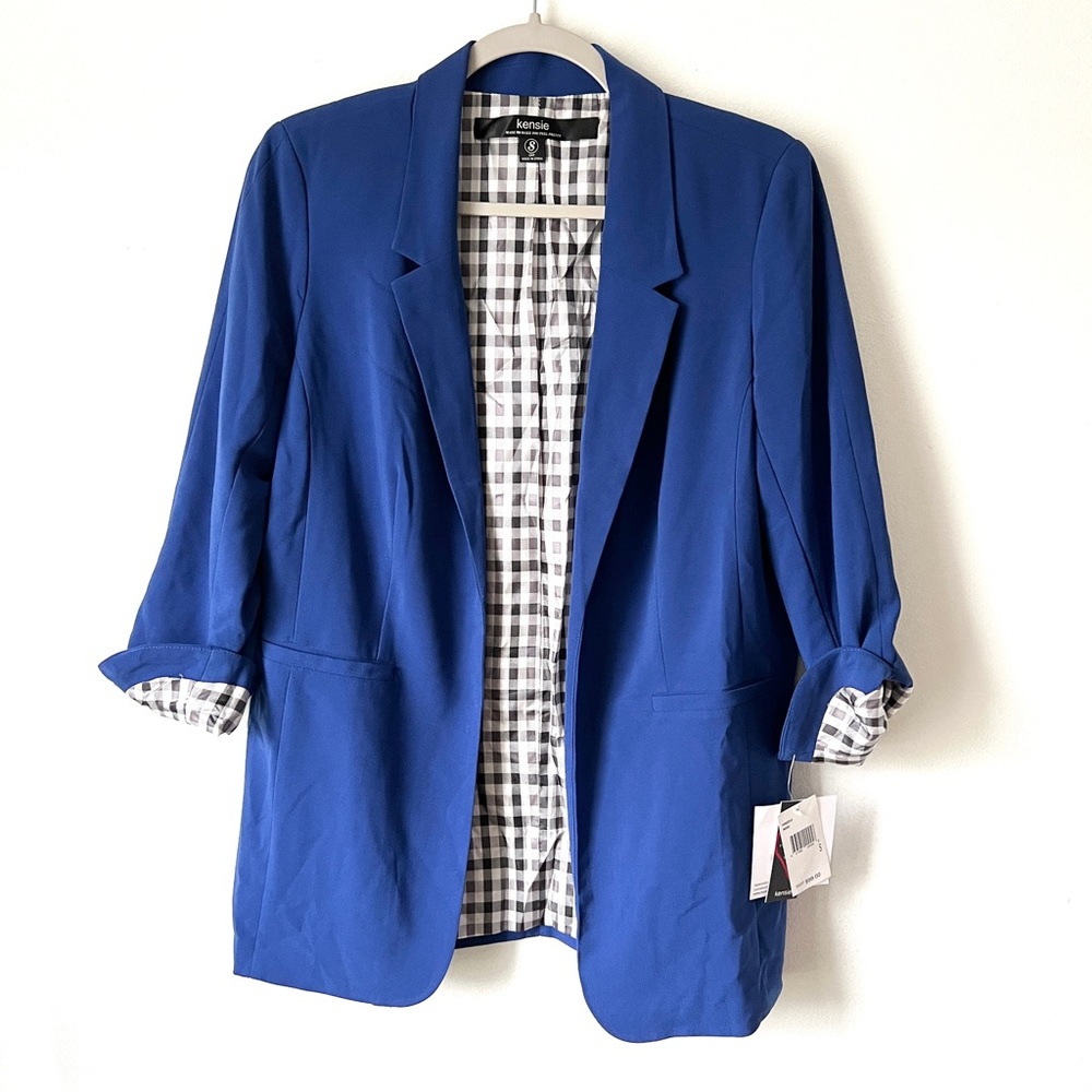 Kensie Bright Blue Blazer Size S